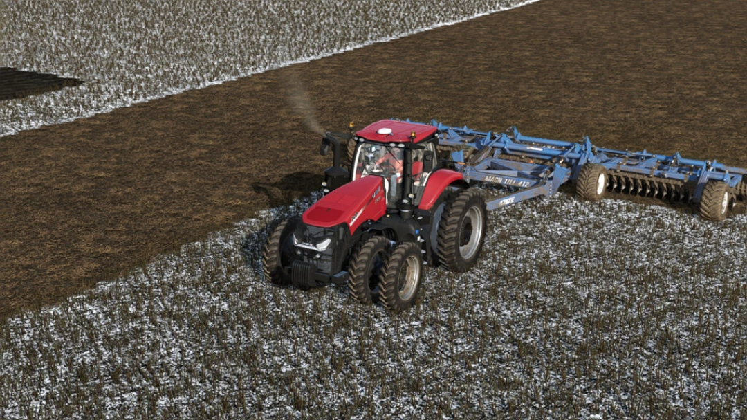 Mod FS22 Case IH Magnum AFS US/EU Series v2.0.0.1 en campo nevado.