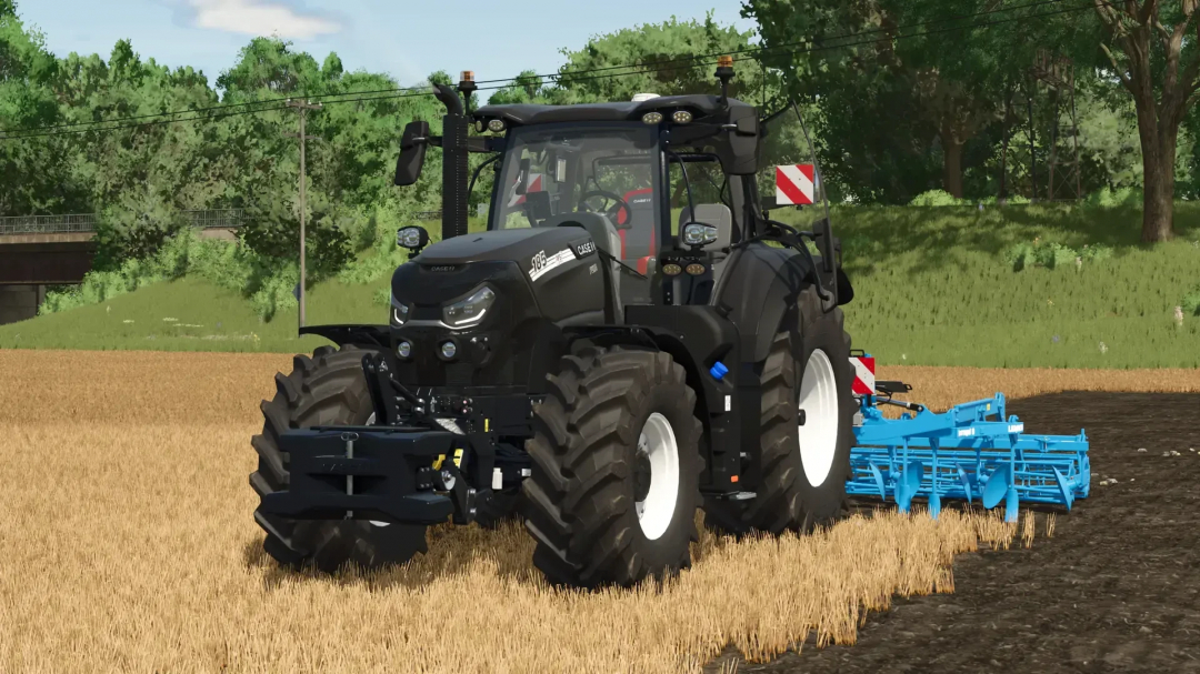 Case IH Puma 185 tractor in FS25 mods, farming in a field.