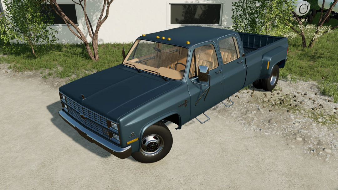 Chevrolet K30 Dually mod for FS22 adds a classic pickup truck to Farming Simulator 22.