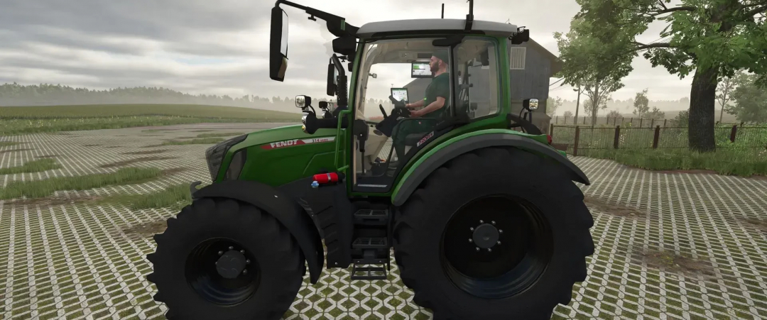 Trattore Fendt nel pacchetto di mod FS25 v1.7.0.0 su un campo. Mod di Farming Simulator 25.