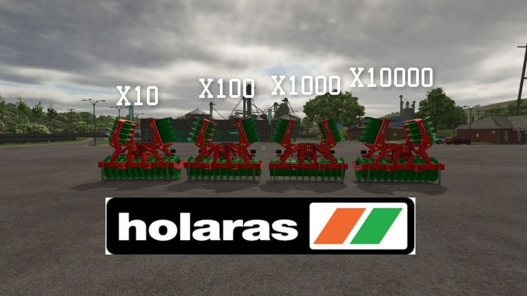 FS25 mod Holaras Stego 485-PRO shown with additional weight options on display. Farming Simulator 25 equipment.