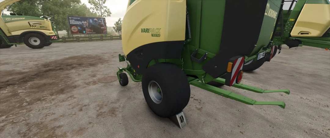 Krone Pack v1.2.0.0 mod for FS25 showing a detailed close-up of the VariPack V 190 XC Plus baler.