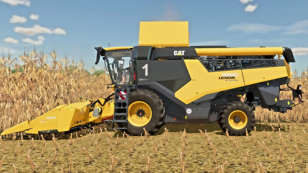 FS22 Mod: LEXION Serie 5000-8000 erntet Mais in Farming Simulator 22.