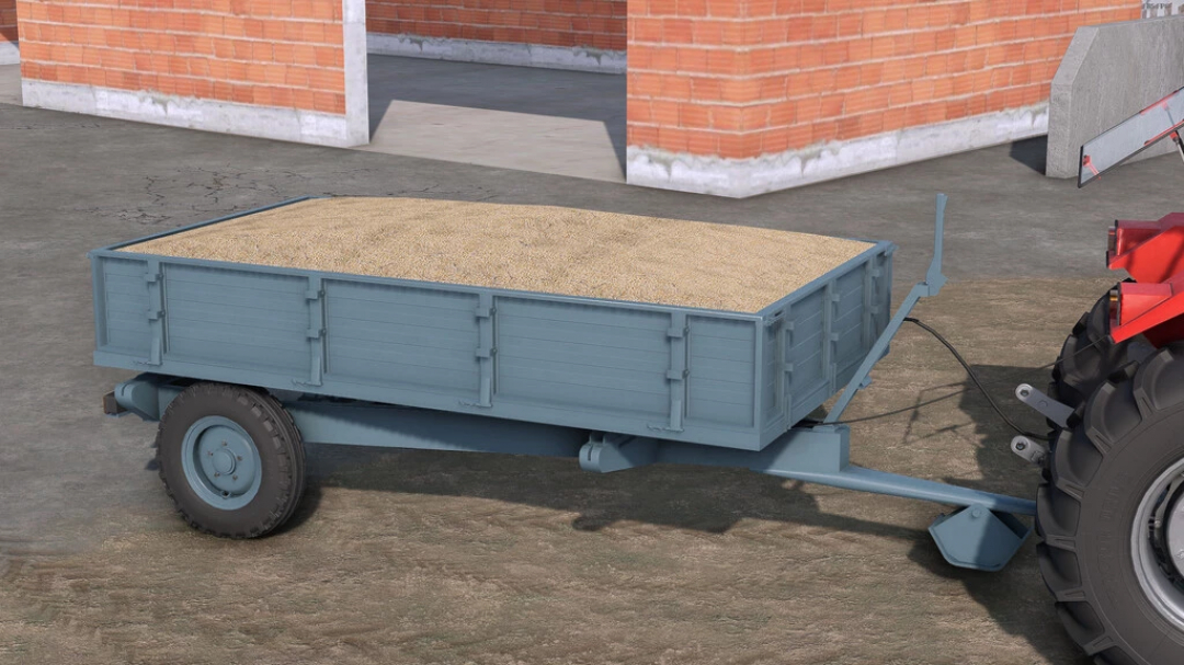 FS22 mods: Lizard Loznica 5T trailer loaded with grain in Farming Simulator 22.