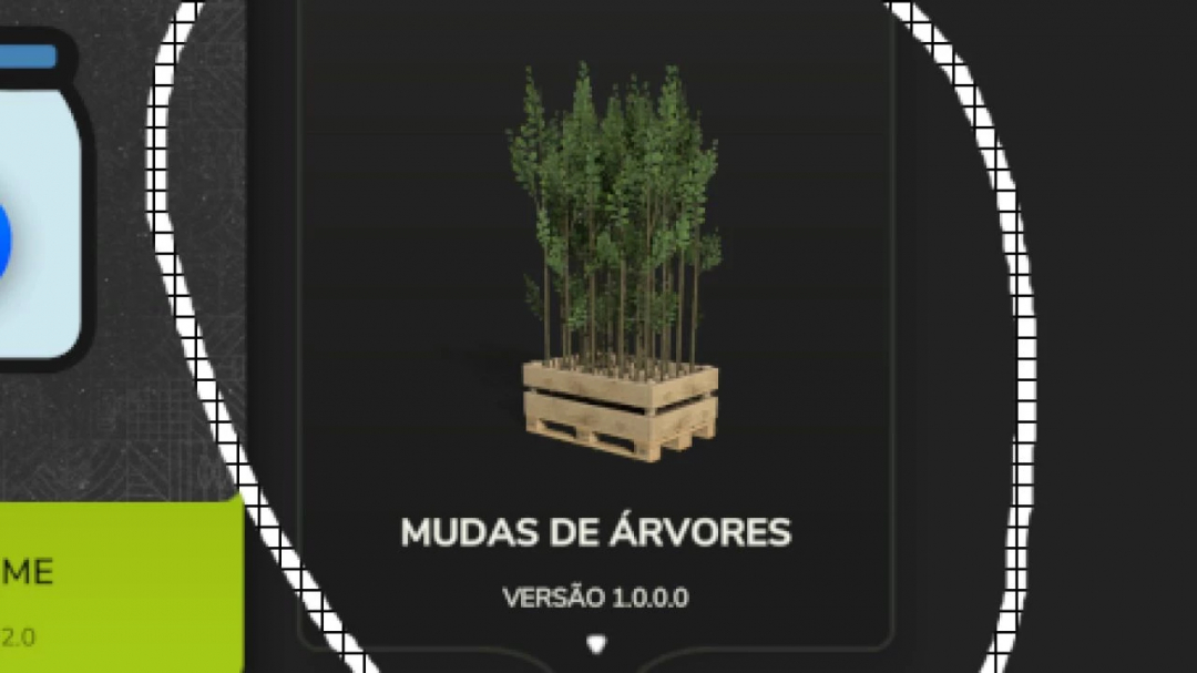 FS25 mods Tree Sapling v1.0.0.0 features a pallet with tree saplings for Farming Simulator 25.