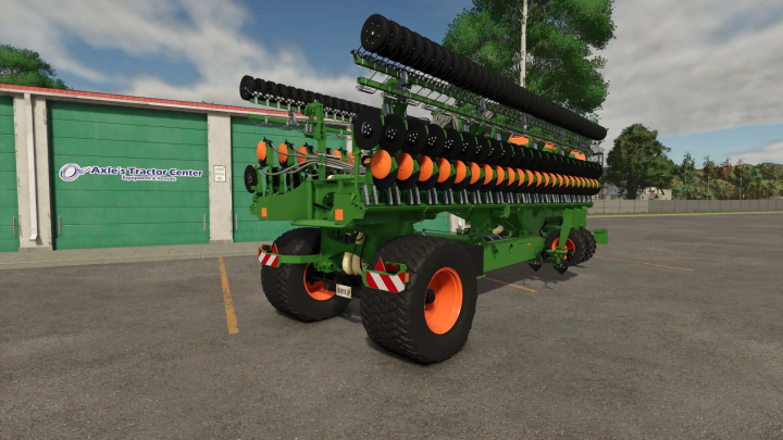 fs25-mods,  Amazone Citan 15001C DS Multifruit mod for FS25 in front of Axle's Tractor Center.