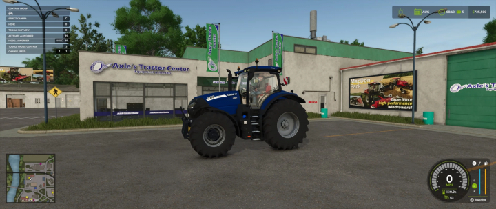 fs25-mods,  FS25 mod Case Puma Blue Power tractor at Axle's Tractor Center in Farming Simulator 25.