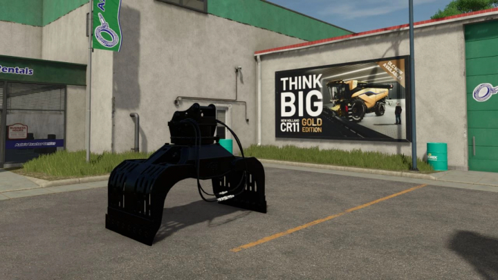 fs25-mods, FS25 Demarec DRG-22 v1.0.0.0 mod displayed outside a tractor center in Farming Simulator 25.