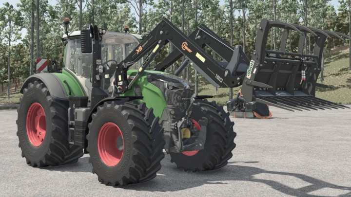 fs25-mods,  FS25 Fendt 700 Vario tractor mod in Farming Simulator 25 with front loader attachment.