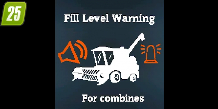 fs25-mods,  FS25 Filllevel Warning mod v1.0.0.0 for combines in Farming Simulator 25.