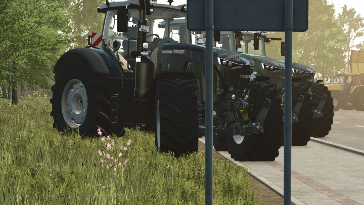 fs25-mods,  Fendt 900 Series LU Edition tractor in FS25 mod, parked on grass with trees and more tractors in background.