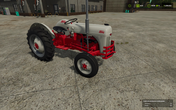 fs25-mods,  Ford N series tractor mod for FS25 in a garage setting.