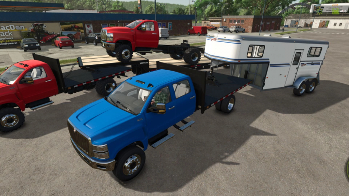 fs25-mods,  FS25 mod International CV Series Chassis hauling trailers in Farming Simulator 25.