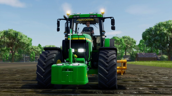 fs25-mods,  John Deere 7810 tractor with 1800kg weight mod in Farming Simulator 25.