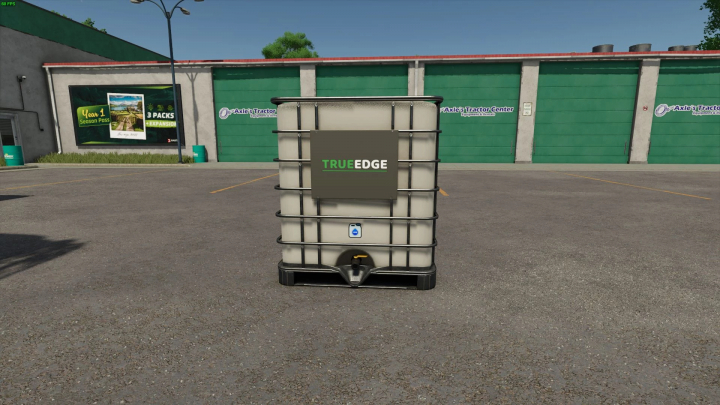 fs25-mods,  FS25 mod Liquid Lime v1.2.4.0 showing lime container at Axle's Tractor Center.