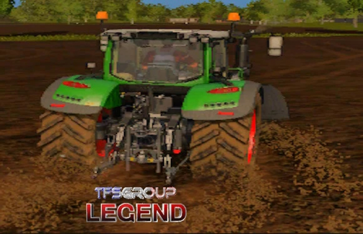 fs25-mods,  FS25 mod MUD PARTICULES ++ v1.0.0.0 shows a tractor navigating through muddy terrain.