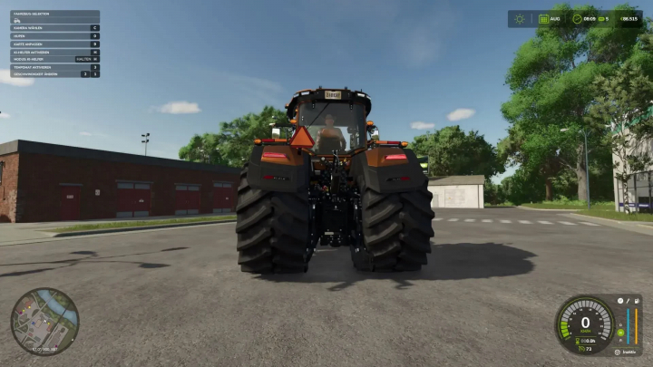 fs25-mods,  Rear view of Massey Fergusson 9S tractor mod in FS25, showcasing agricultural machinery in Farming Simulator 25.