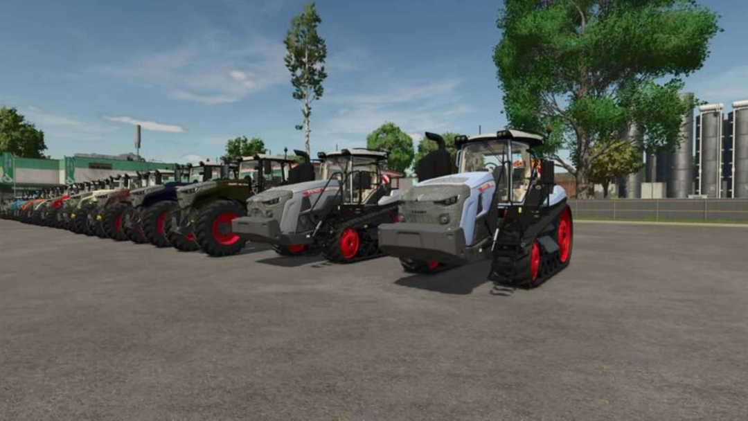 Lineup of Fend tractors in Farming Simulator 25, showcasing the Multi Pack V1.0.0.2 mod.