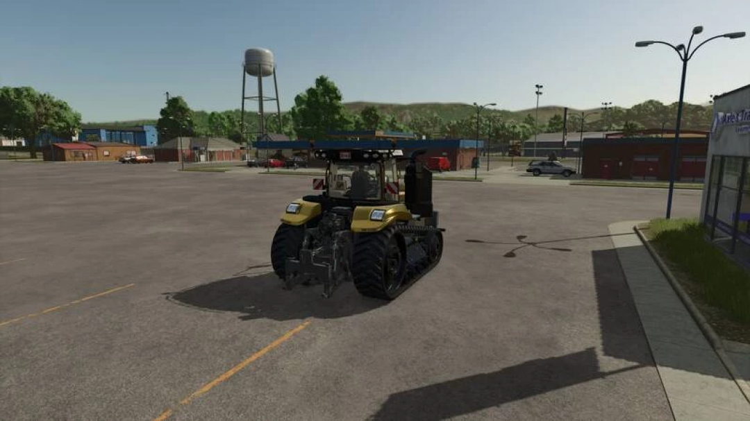 Fendt 1100 Vario MT Edit tractor mod for FS25 in a parking lot. Farming Simulator 25 mods.