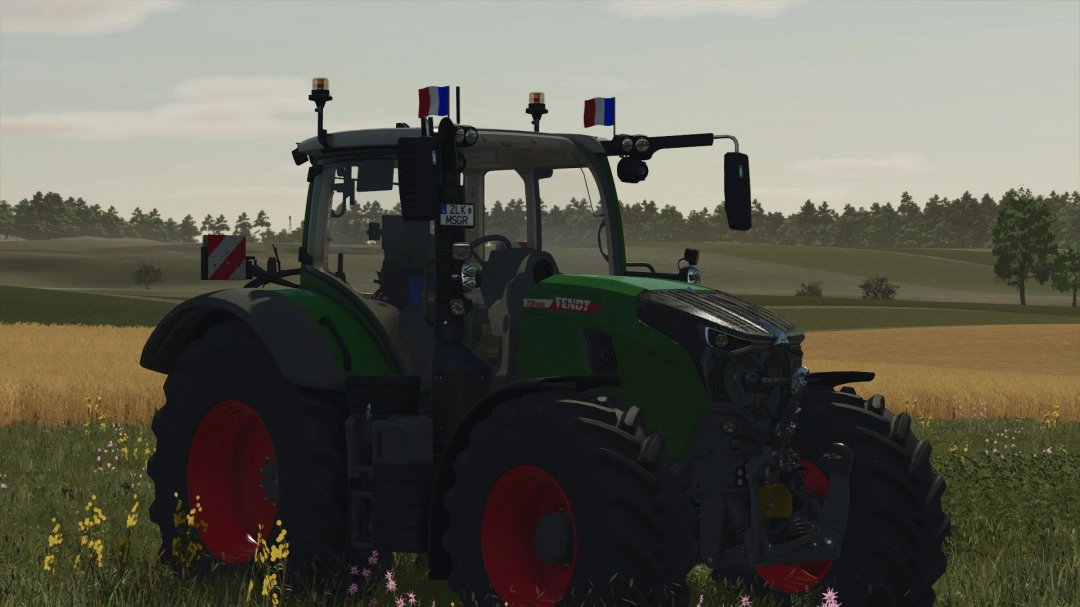 Mod del tractor Fendt 700 en FS25, con gráficos detallados y personalizaciones.