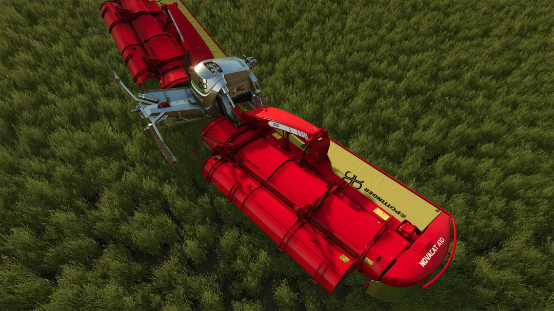 FS25 mod Novacat A10 Crossflow in field, showcasing advanced harvesting equipment in Farming Simulator 25.