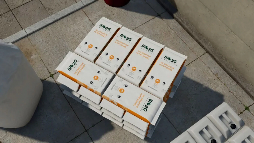 Pack BIO3G pallets in FS22 mod, Farming Simulator 22 nutrients package.