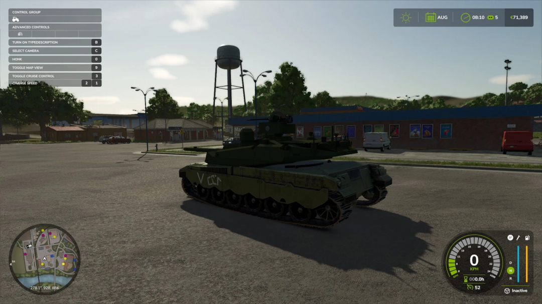 USA tank mod for FS25 on a sunny day in Farming Simulator 25.