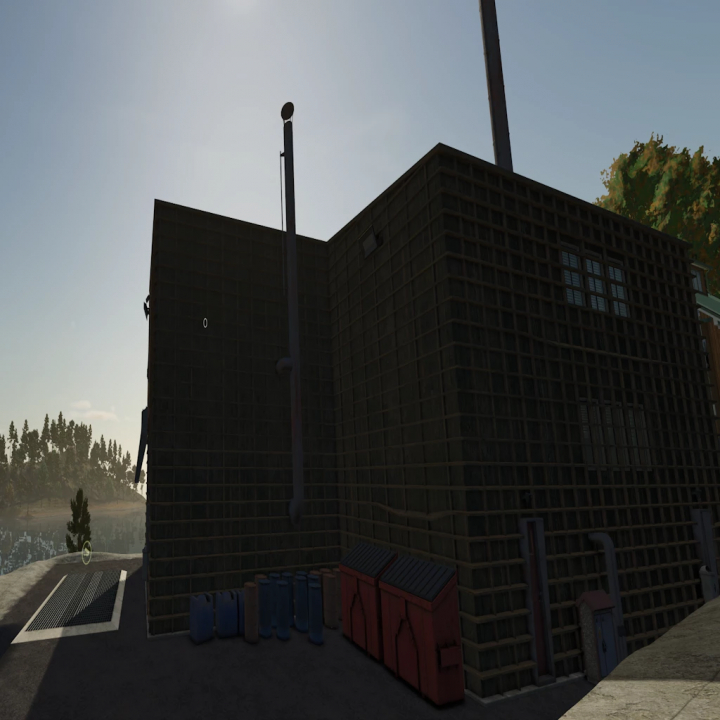 fs25-mods, FS25 mod Biomass heating plant 1.0 with industrial building in Farming Simulator 25.