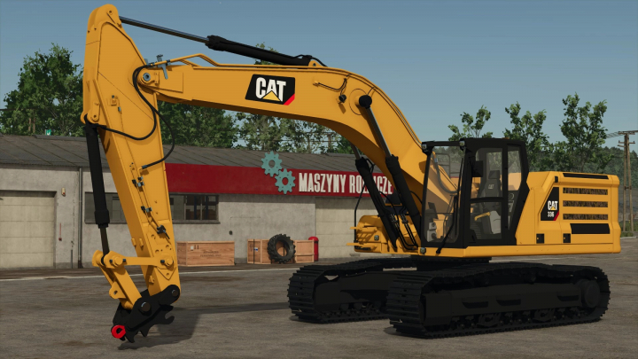 fs25-mods,  CAT 336 excavator mod for Farming Simulator 25, showcasing detailed machinery design.