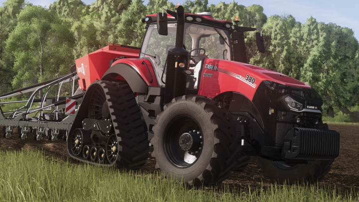 fs25-mods,  Case IH AFS Connect Magnum Series mod in FS25 on a farm field.