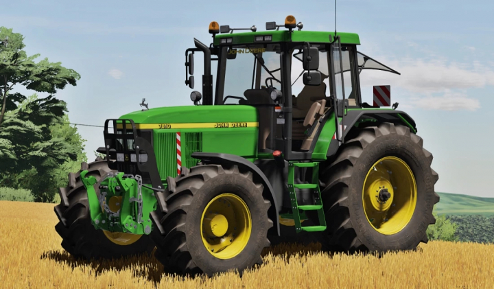 fs25-mods,  John Deere 7810 tractor mod for Farming Simulator 25, depicted in a field setting.