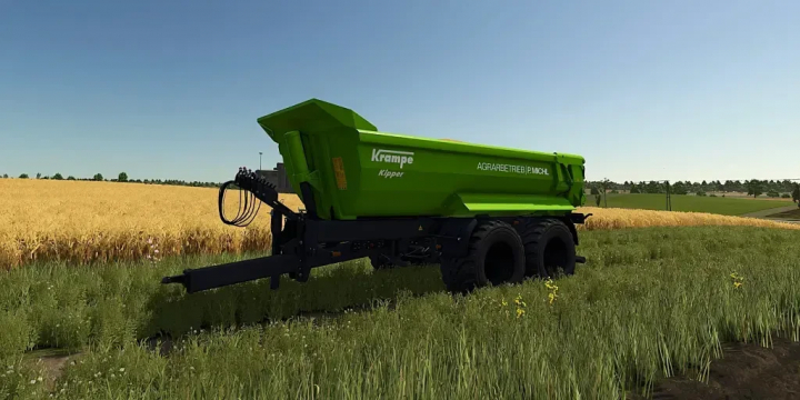 fs25-mods,  Krampe HP20 Individual trailer mod for Farming Simulator 25 in a field setting.