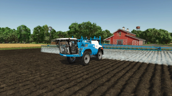 fs25-mods,  FS25 mod Liquid Lime v1.0.0.0 showcasing lime spreader on farm.