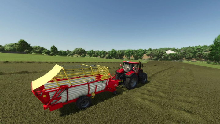 fs25-mods, Poettinger Boss Alpin 251 mod in FS25 on field, showcasing farming simulation.