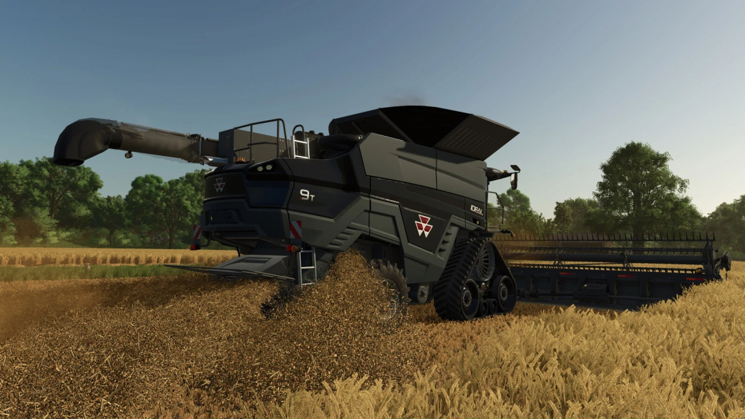 AGCO IDEAL Pack v1.0.0.0 mod in FS25, showcasing a harvester working in a field.