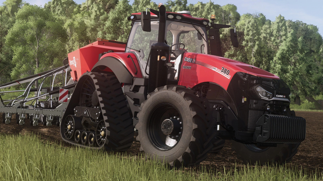 Case IH AFS Connect Magnum Series mod in FS25 on a farm field.