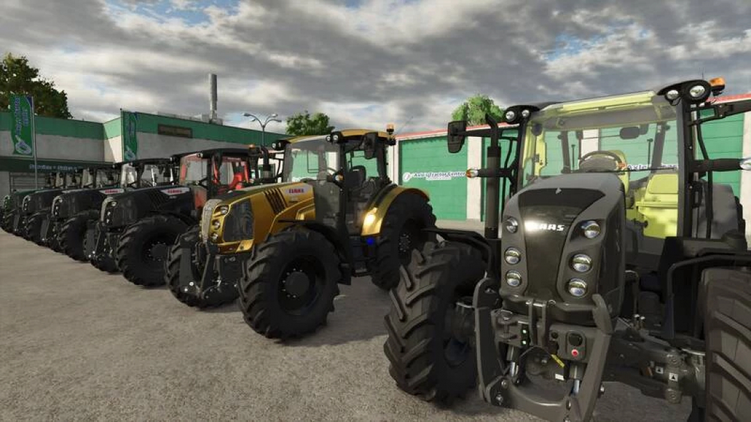 Lineup of Claas Arion 4xx Edit v1.0.1.0 tractors in Farming Simulator 25 mod. FS25 mods showcase.