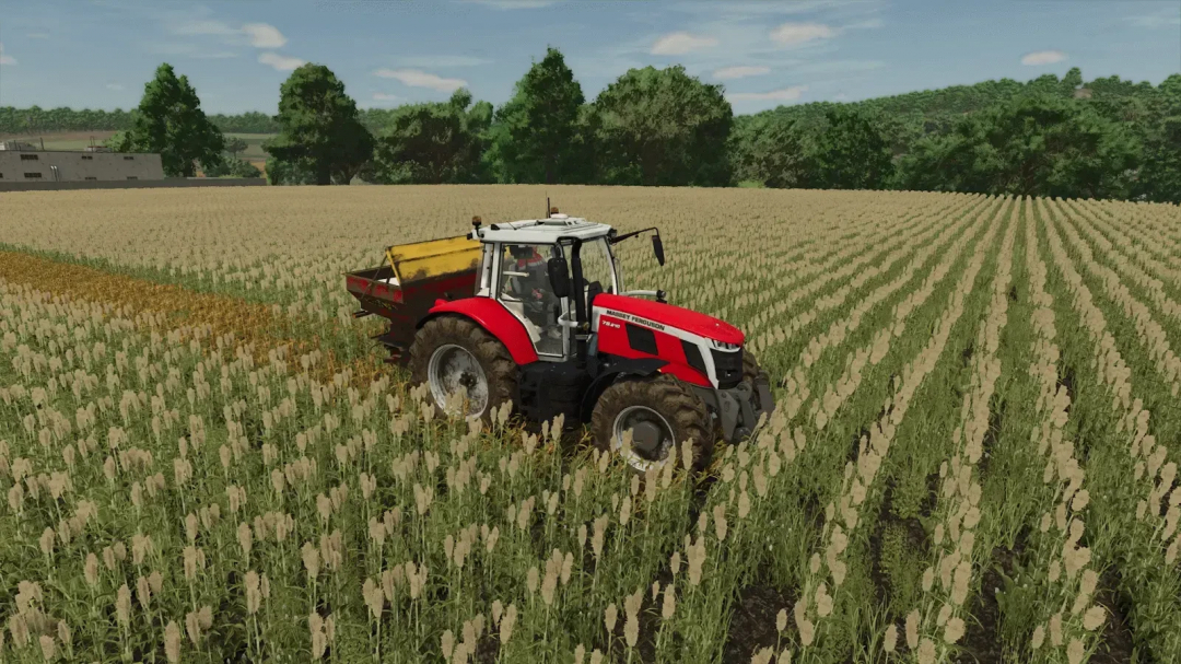 FS25 Bredal F2WS4000 mod v1.0.0.0 showing a tractor in a field in Farming Simulator 25.