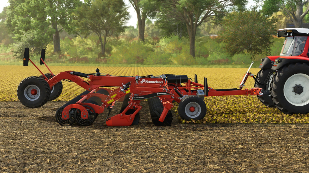 FS25 mod Kverneland Qualidisc Pro 6001T plow in field