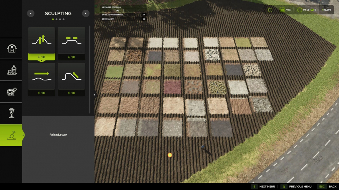 FS25 mods depicting more ground paint textures in Farming Simulator 25, version 1.0.0.0.