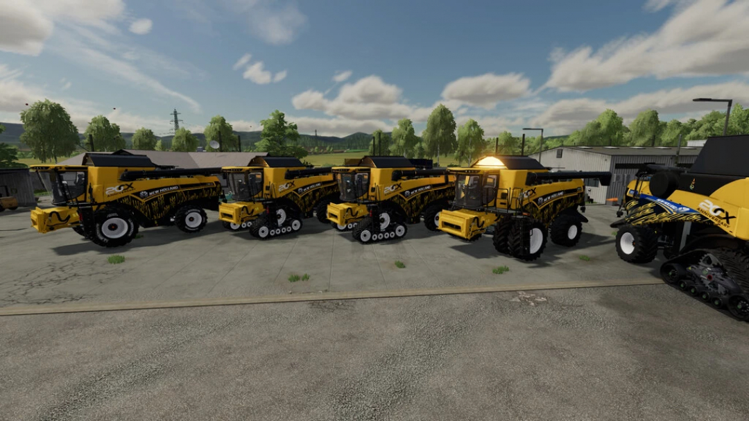 FS22 mods New Holland CX combine harvesters lineup in Farming Simulator 22.