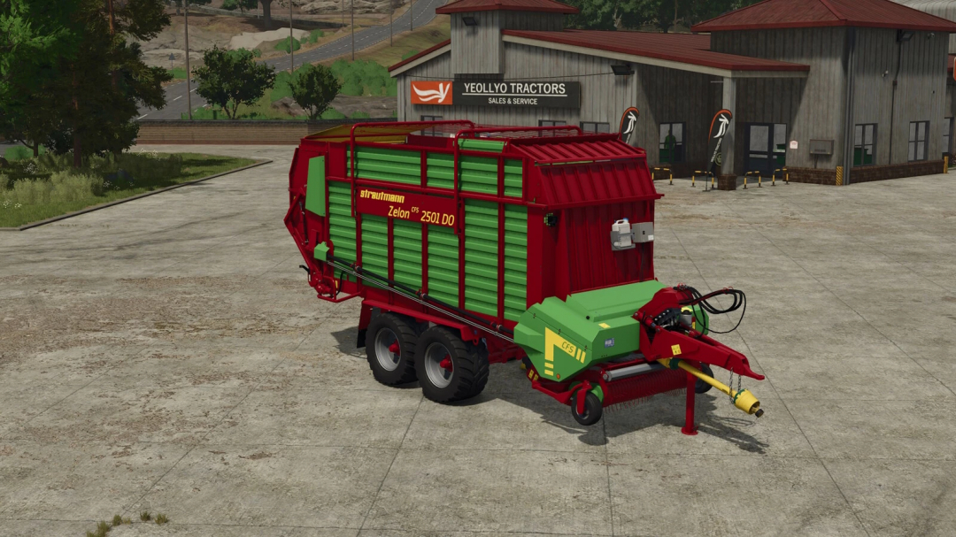 Strautmann ZELON CFS 2501 DO mod for FS25 in a farm setting.