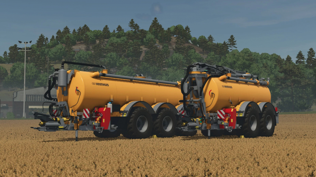 Veenhuis Premium Integral 20000 tanker in FS25 mod, set in a grassy field.