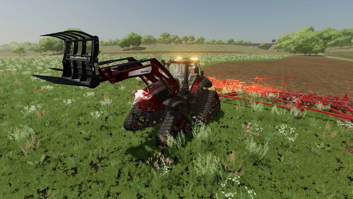 fs22-mods, FS22 mod featuring 2019 Deutz Series 9 tractor in field, Farming Simulator 22.