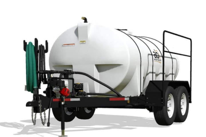 fs25-mods, FS25 mod Aib trailers meridian liquidTank1630 v1.0.0.0, white dual-axle liquid tank trailer.