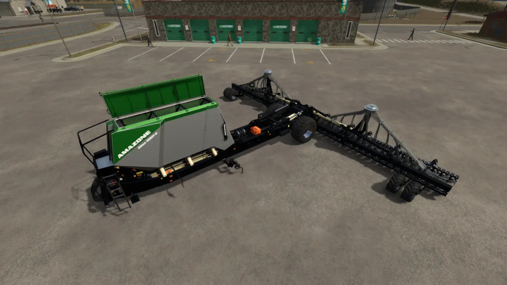 fs25-mods,  Amazone Citan 15001 Multifruit mod for FS25 shown in a parking area.