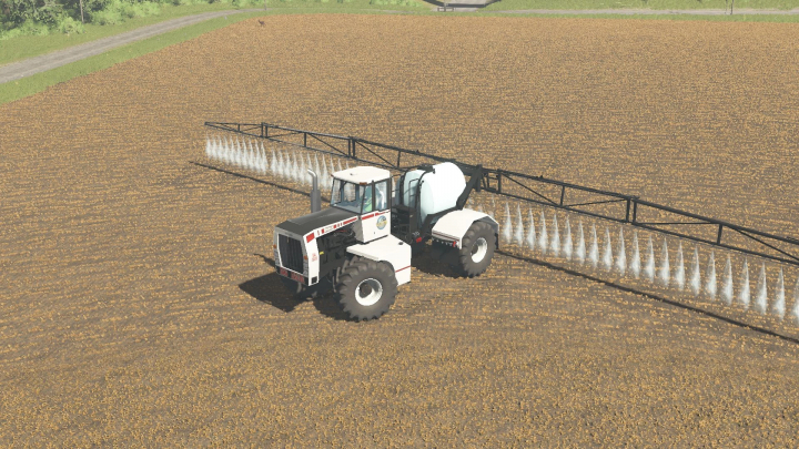 fs25-mods,  Big Brute mod in FS25 sprays field, showcasing Farming Simulator 25 mods.