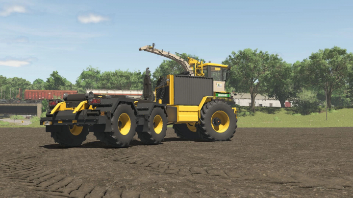 fs25-mods,  The CMC Saturne 5800 Hook Lift mod in FS25 on a farm field.