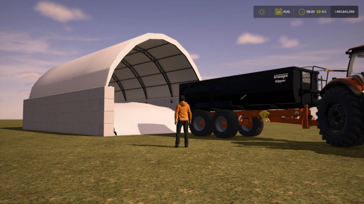 fs25-mods,  FS25 Salt Dome Fill Point v1.0.0.0 mod showing a salt dome with a truck, in Farming Simulator 25.