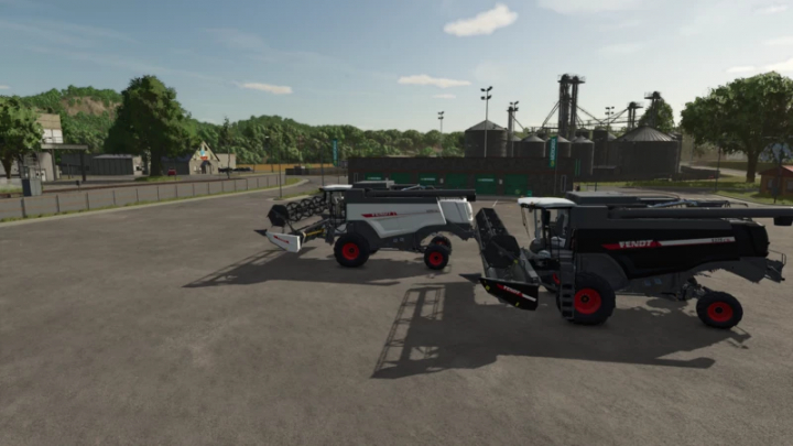 fs25-mods,  Two Fendt 5275 CSL harvesters showcased in Farming Simulator 25 mod, featuring a modern agricultural setting.